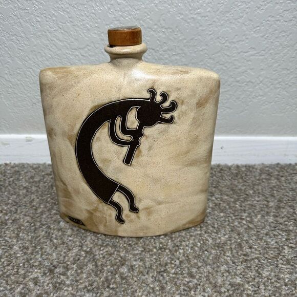 Mara Kokopelli Design Decanter Stoneware Handmade - Picture 2 of 10